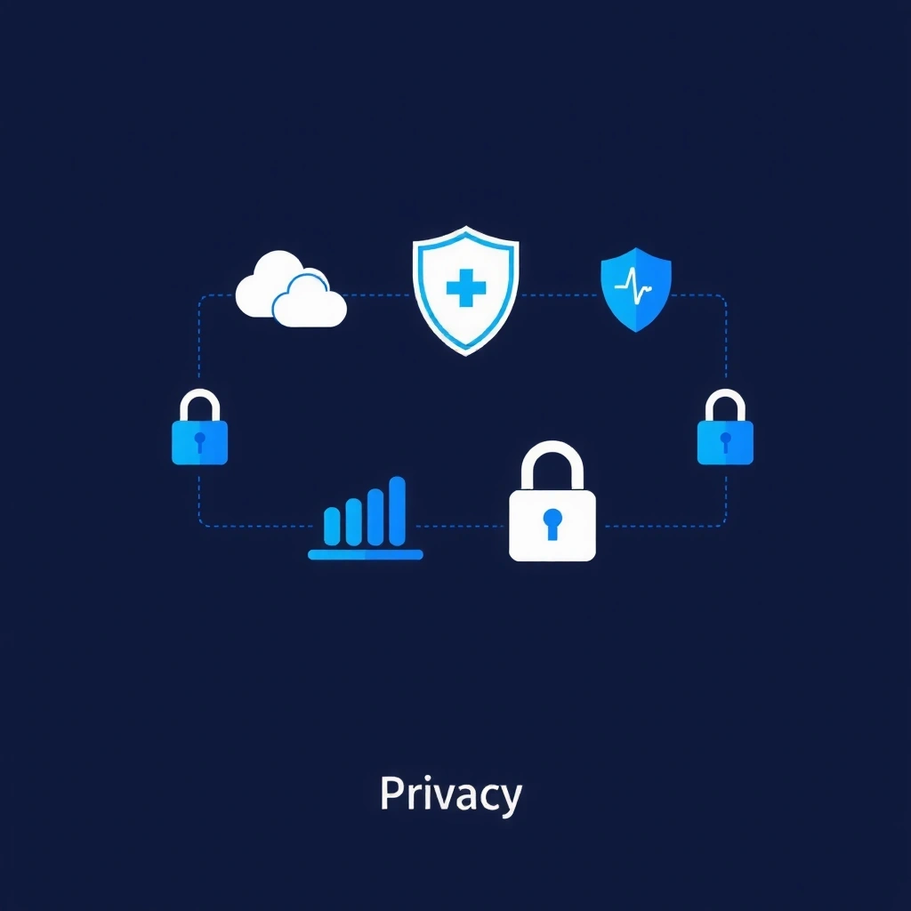 Digital privacy and cookies visualization showing secure data protection