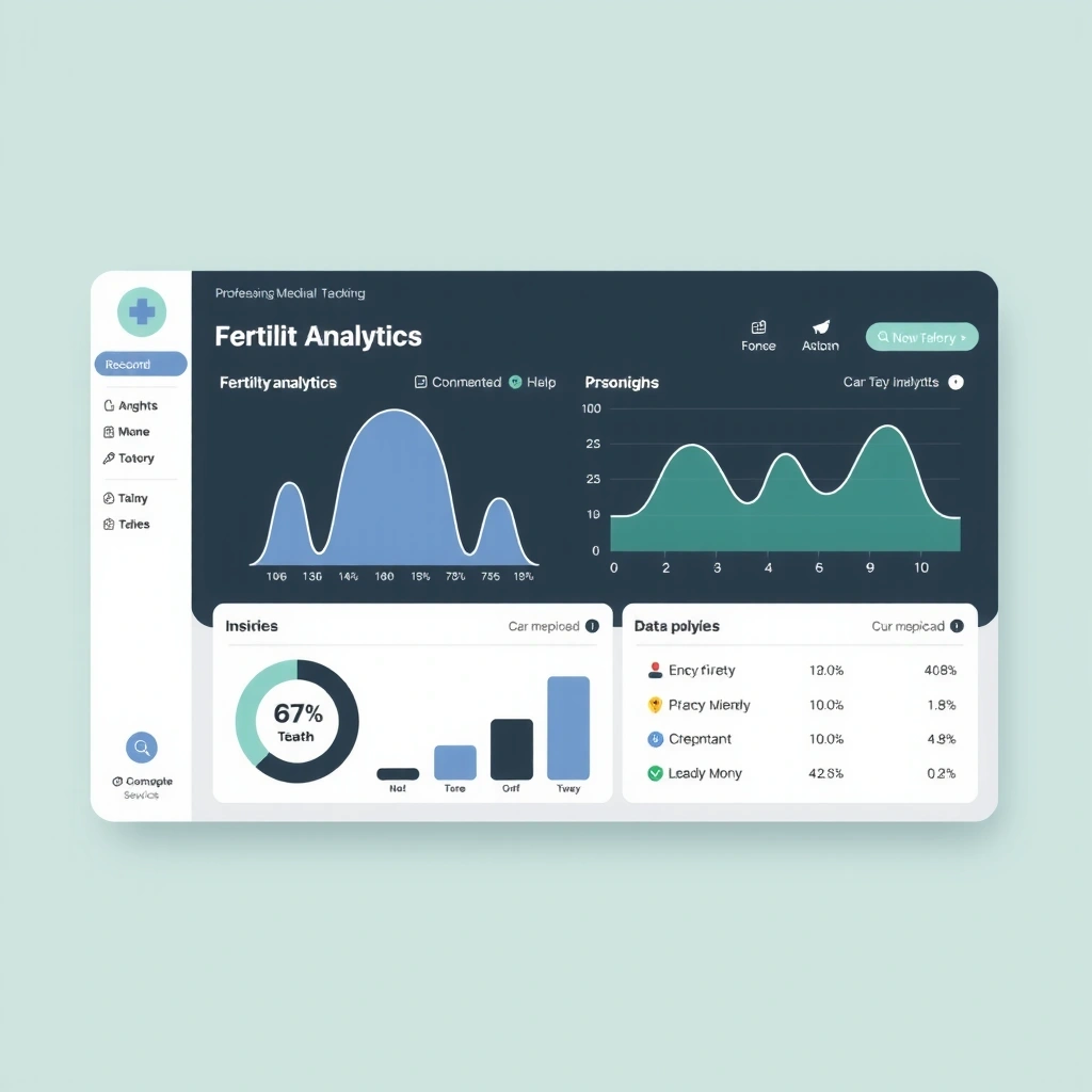 Fertility analytics dashboard showing personalized insights and tracking